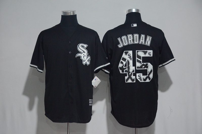 2017 MLB Chicago White Sox #45 Jordan Black Fashion Edition Jerseys